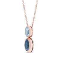 Collar Fiore Roberta srl Mujer Pop in Oro rosa Topazio blu 3.01 Ct FC4511R5756 - FC4511R5756